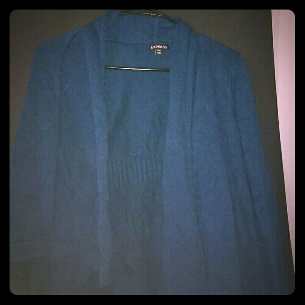 Express XS blue cardigan